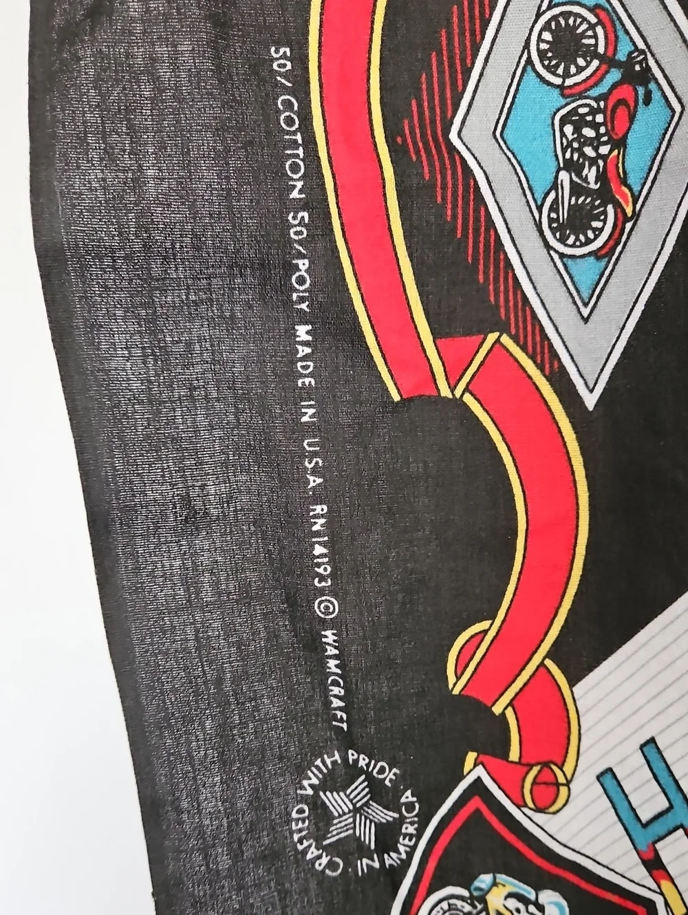 Vintage WamCraft Highway Speed Motorcycle Bandana USA